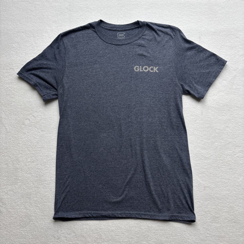 Glock Perfection Licensed Men‎ Medium Tshirt Logo American Flag Heather Gray
